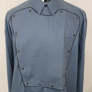 Ely Diamond Bibbed Pearl Snap Shirt Long Sleeve